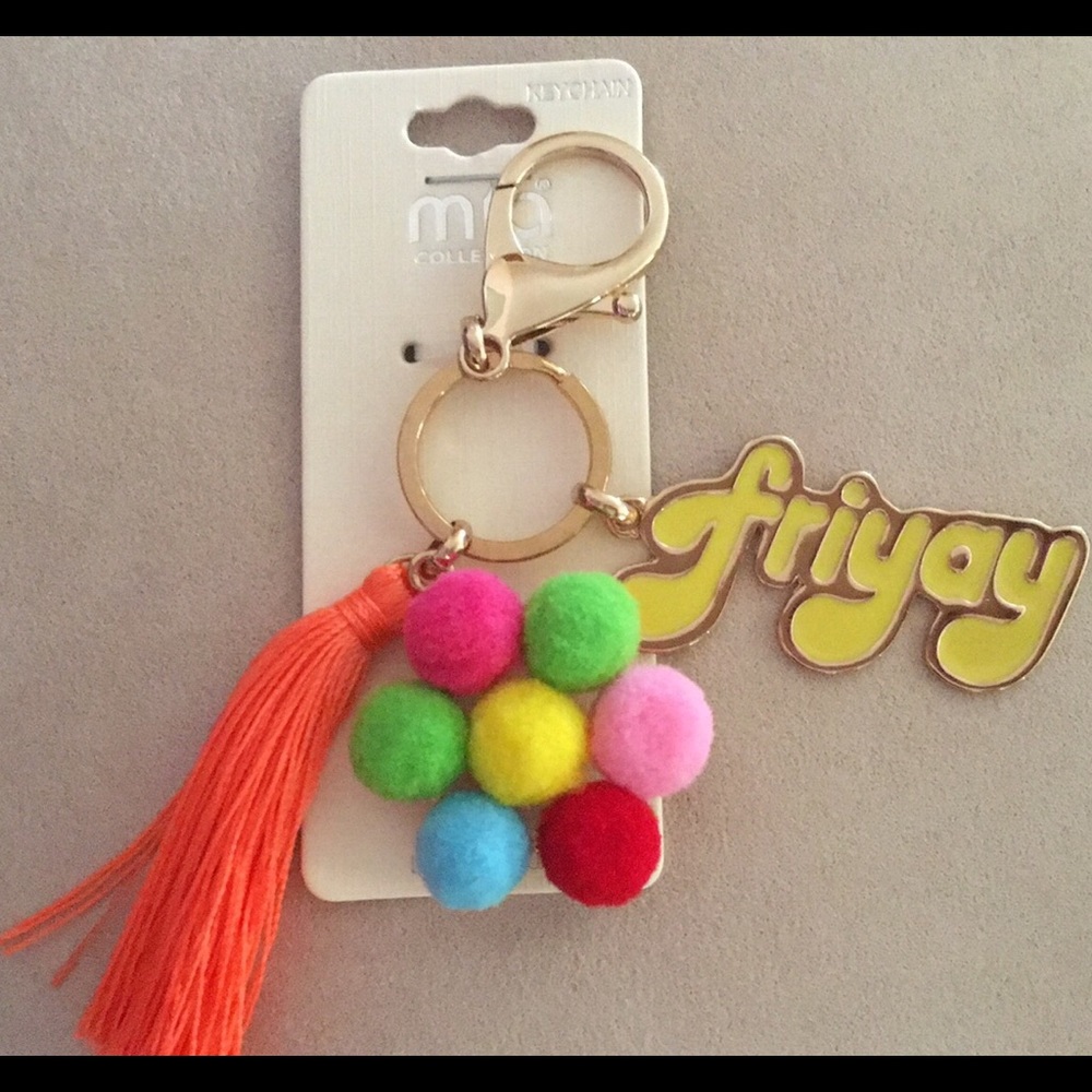 Ball PomPom Keychain Bag Charm Tassel Key Ring